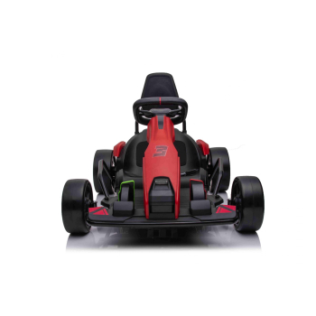Gokart Fast 3 Drift na akumulator dla dzieci Czerwony + Funkcja driftu + Silniki 2x150W + Radio LED + Pasy